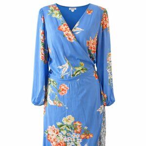 NY&C NWT Floral Blue Wrap Dress – Size XL